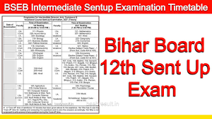 Bihar Board Inter Sent Up Exam Date Sheet 2023